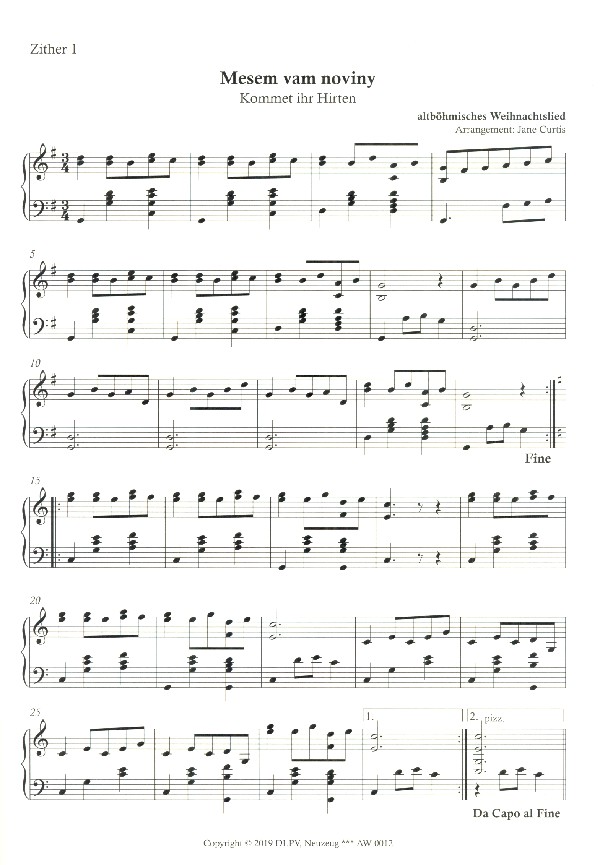 Zither-Weihnacht zu Zweit