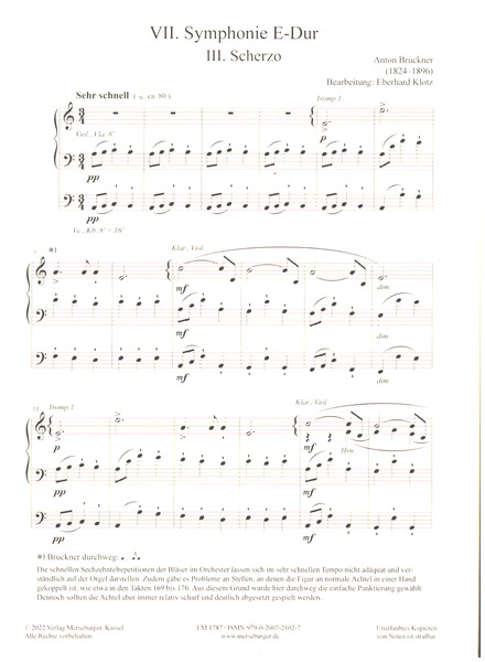 Symphonie E-Dur Nr.7 Band 2 Satz 3 und 4