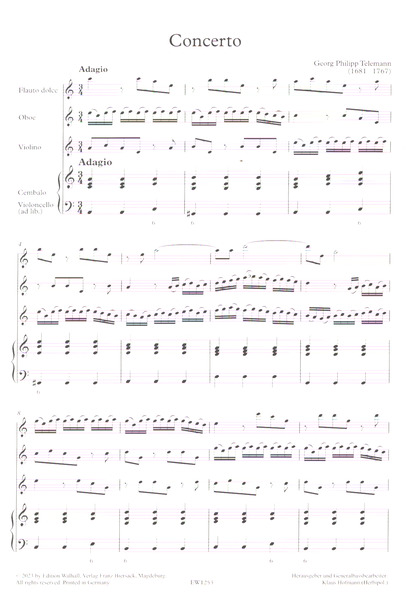 Concerto a-Moll TWV43:a3