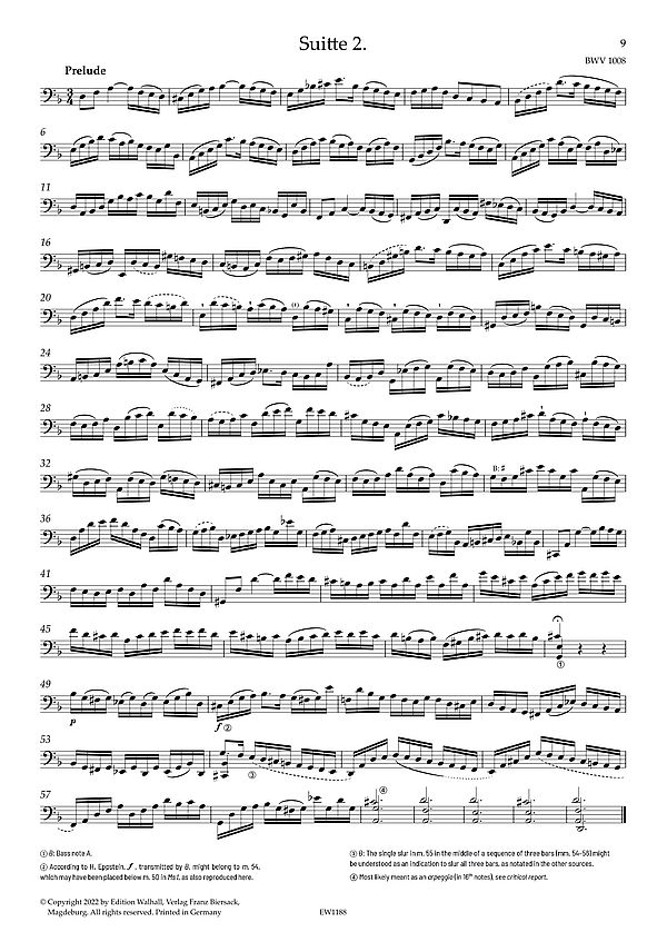 Sechs Suiten BWV 1007-1012