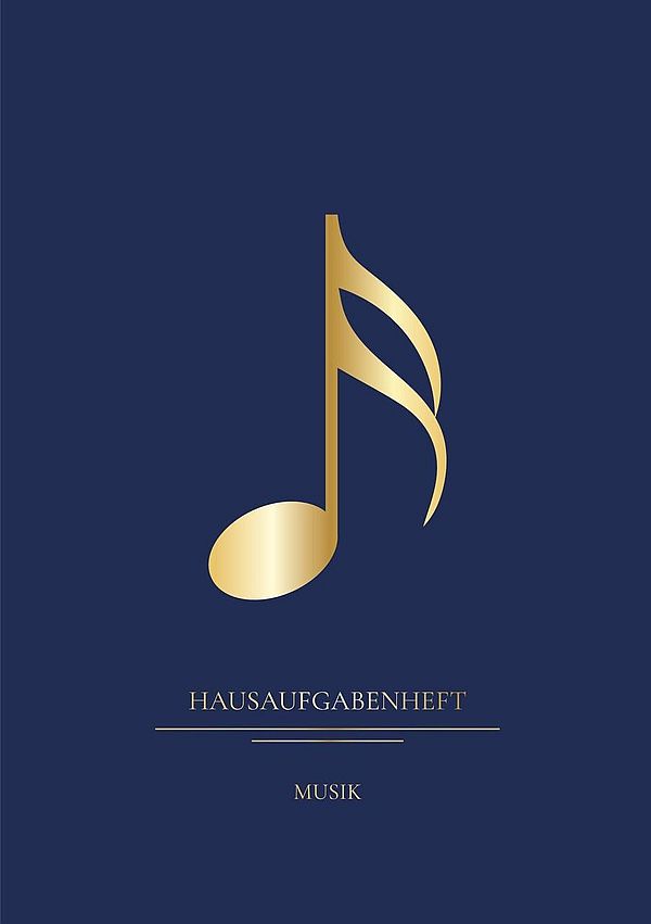 Hausaufgabenheft Musik Dunkelblau