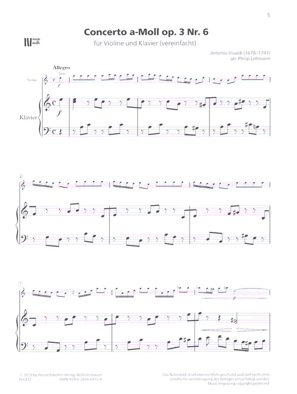 Concerto a-Moll op.3,6
