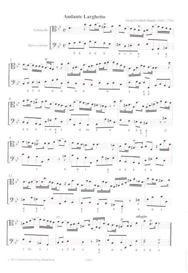 Sonate g-Moll HWV364 