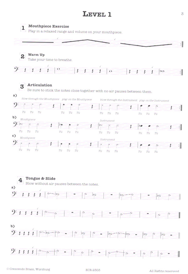 Basic Brass - Daily Studies for developing trombonists  (dt)