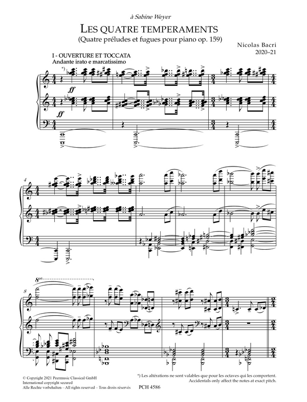 Les Quatre Tempéraments op.159/2020-21