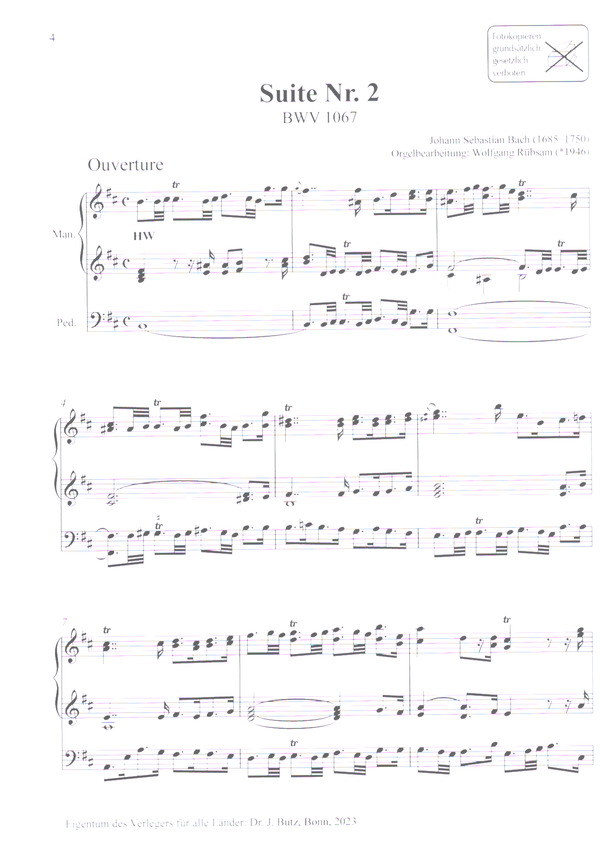 2 Orchestersuiten BWV1067 und BWV1068