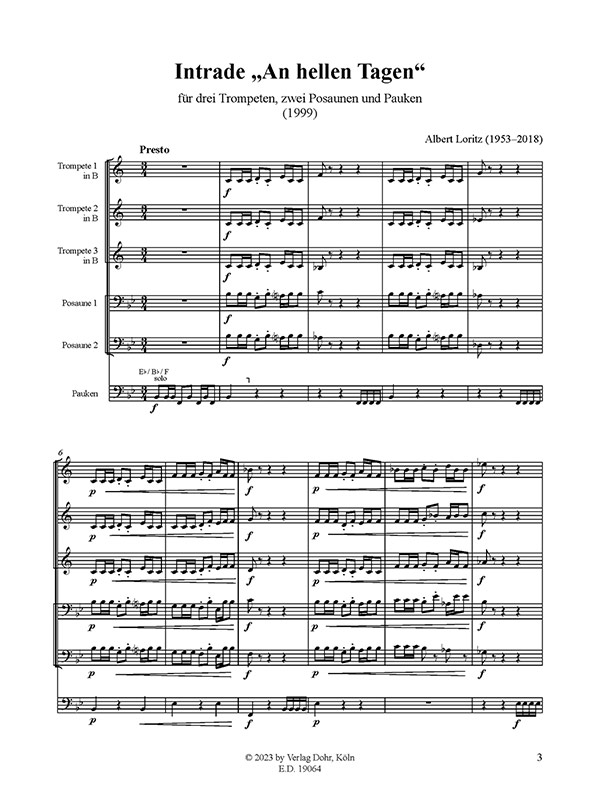 Intrada 'An hellen Tagen' (1999)