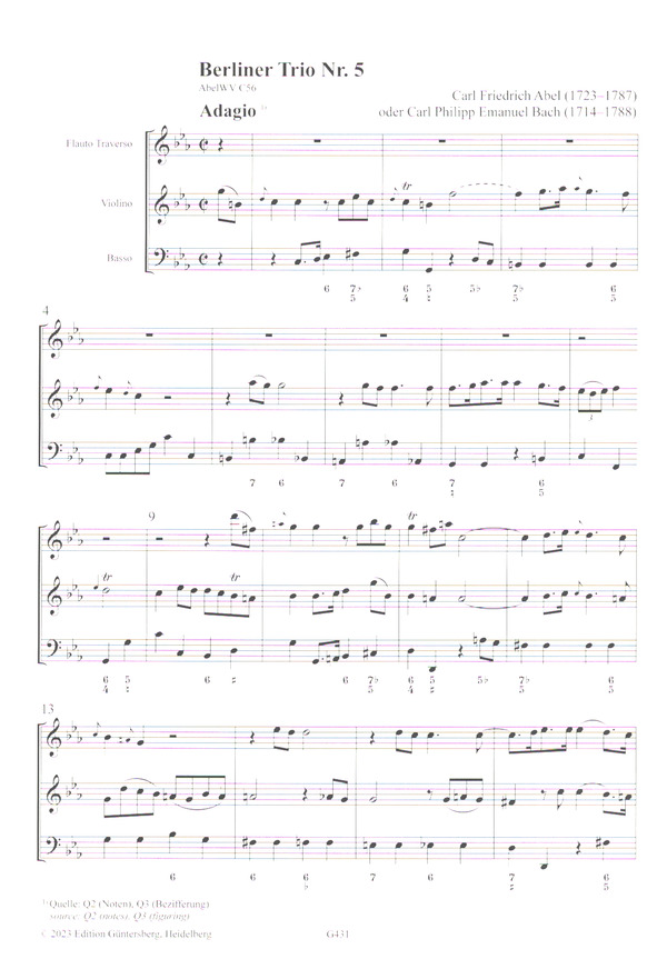 Trio c-Moll Nr. 5 AbelWV C56 (Trio Helm 592)