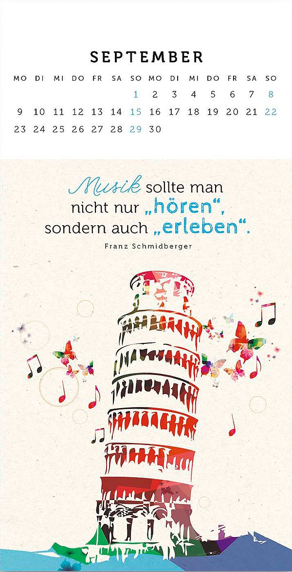 Kalender Musik ist die Sprache der Seele 2024