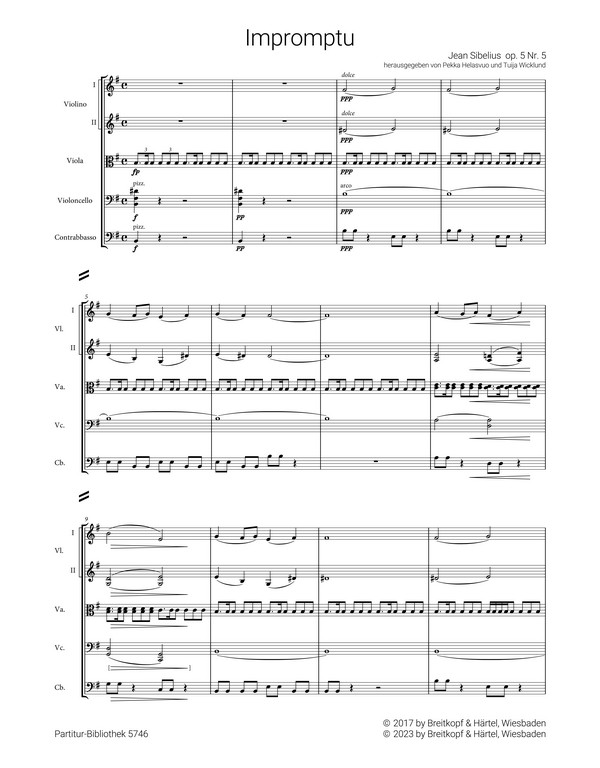 Impromptus op.5 Nr.5 und 6 (Frühfassung und rev.)