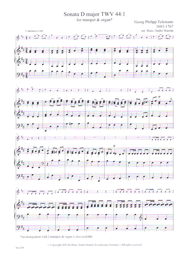 Sonata in D major TWV44:1