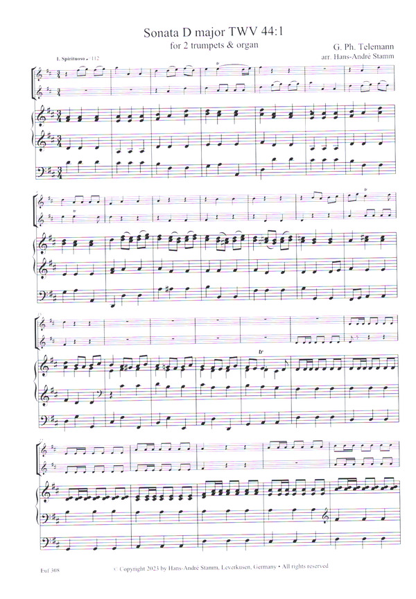 Sonata in D major TWV44:1