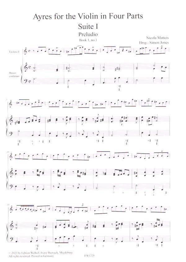 Ayres for the Violin in Four Parts