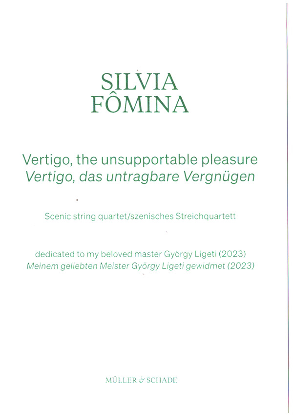 Vertigo, the unsupportable pleasure