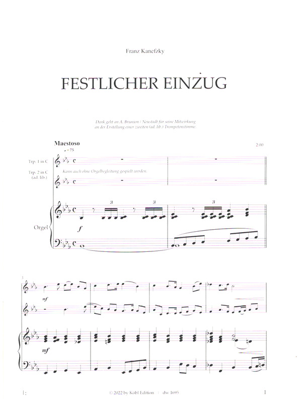Festlicher Einzug