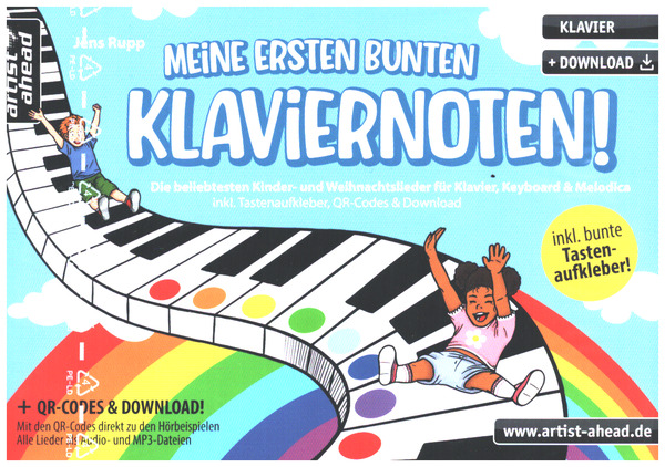 Meine ersten bunten Klaviernoten! (+Online-Audio+QR)