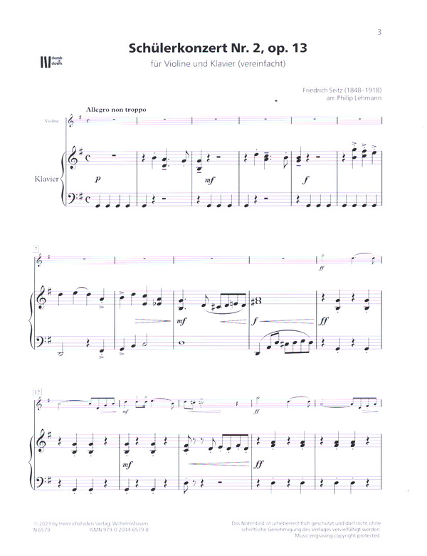 Schülerkonzert Nr.2 op.13  (+QR-Codes)