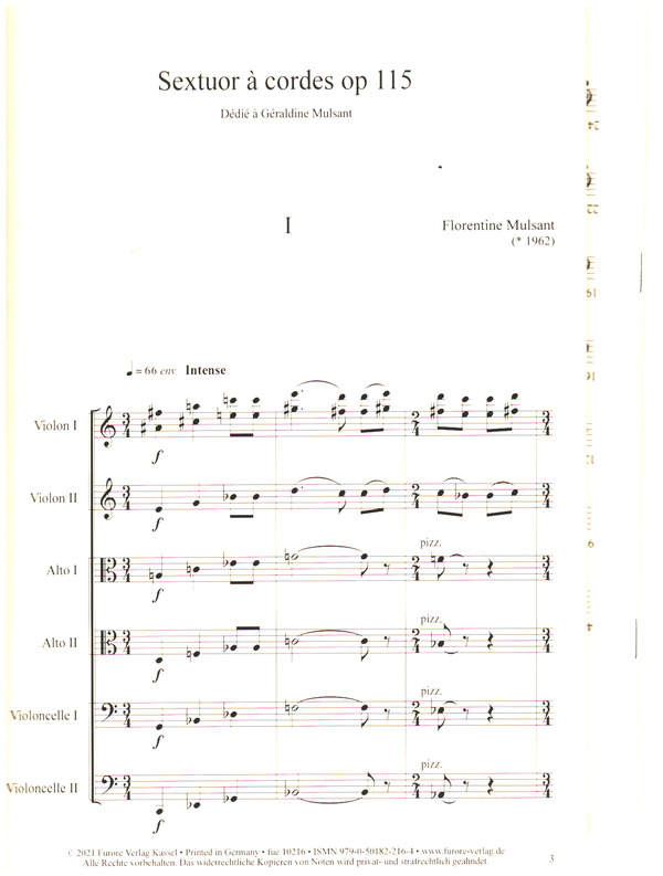 Sextuor à cordes op.115 (2022)