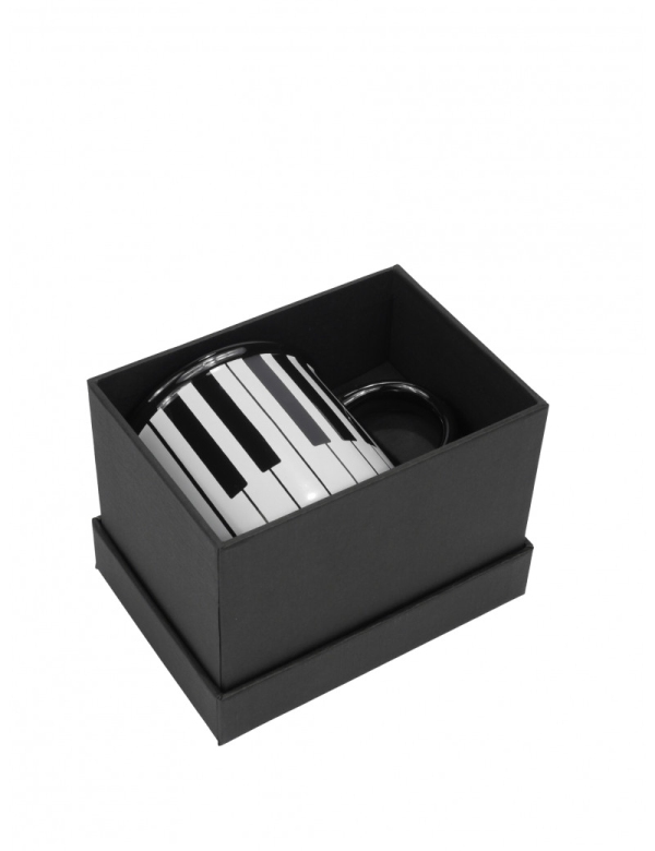 Tasse Tastatur schwarz 350ml (New Bone China) mit