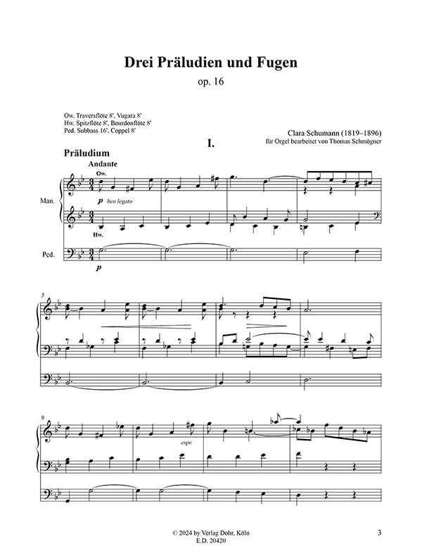 3 Präludien und Fugen op.16