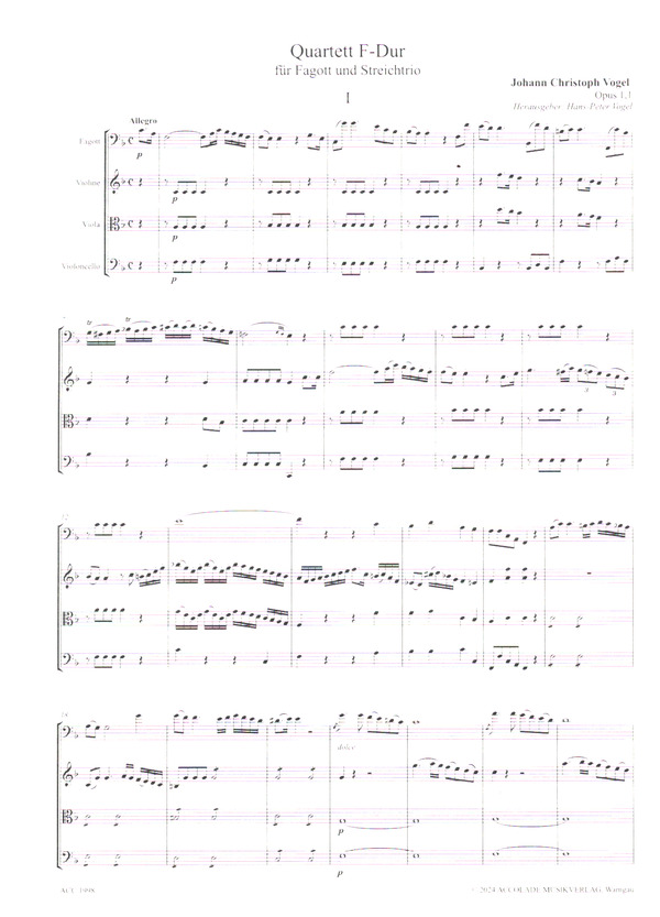 Quartett F-Dur op.1,1