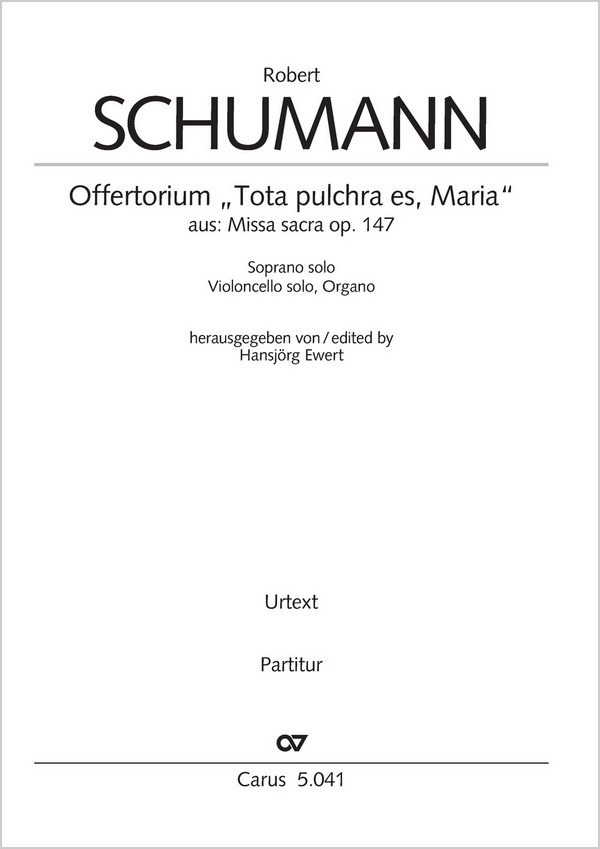 Offertorium "Tota pulchra es, Maria" aus: Missa sacra op.147