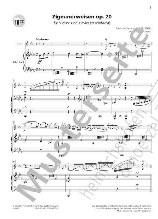 Zigeunerweisen op.20  (+QR-Codes)