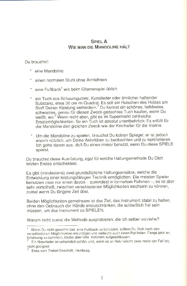 Das Mandolinen-Spiel