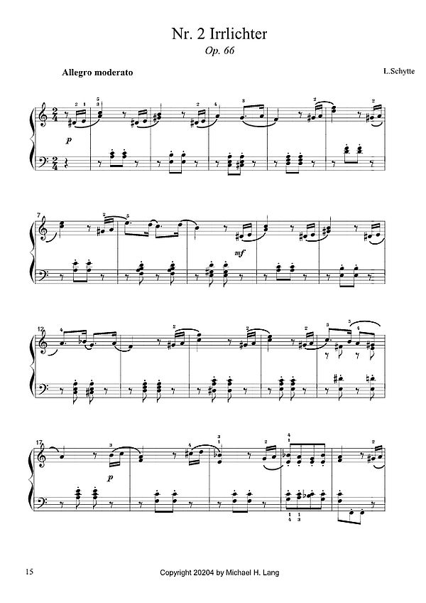 Klavierstücke op.80 (ca.1900) und op.66 (1890)