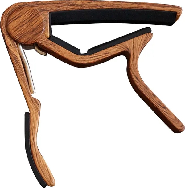 Steel String Capo (holzfarben dunkelbraun)