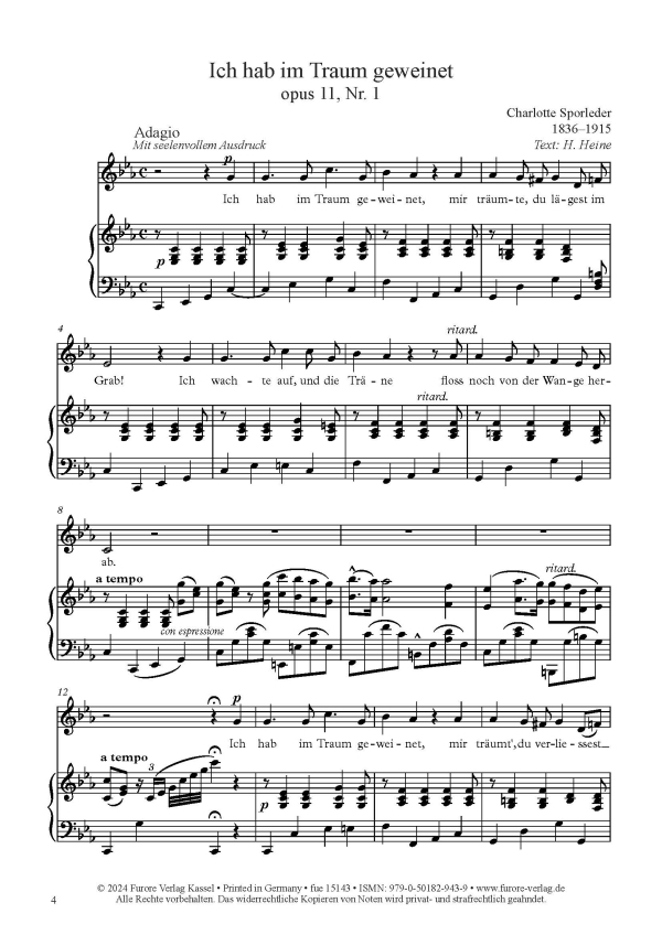 Ballade und Lieder op.1 & 11 (1870)