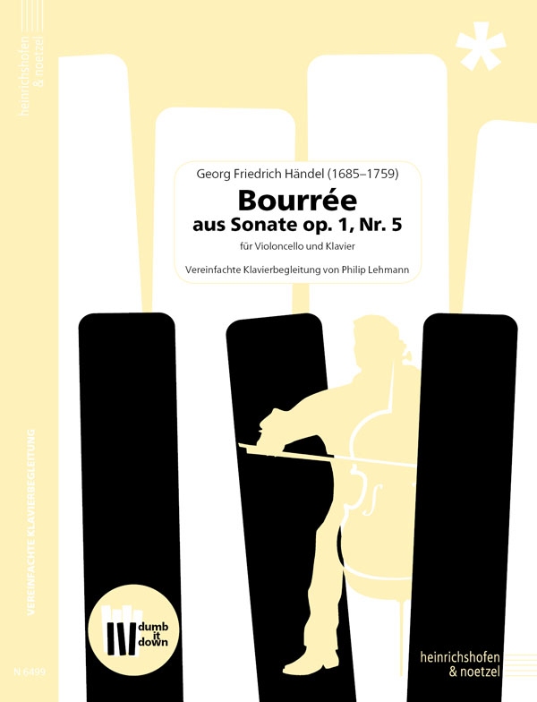 Bourrée aus Sonate op.1 Nr.5  (+QR-Codes)