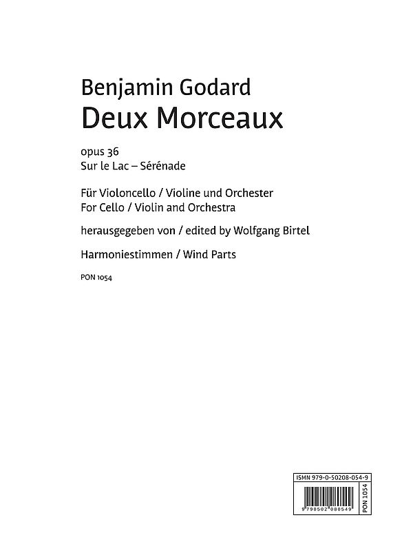 Deux Morceaux op.36 - Sur le Lac - Sérénade