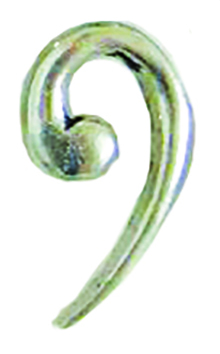 Pin Badge Pewter 'Bass Clef'