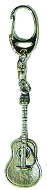 Pewter Keyring 'Acoustic Guitar'