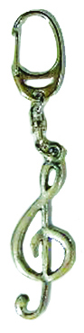 Pewter Keyring 'Treble Clef'