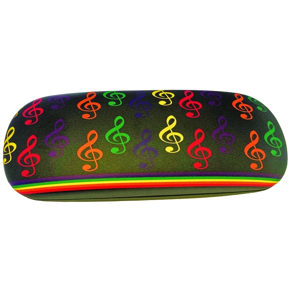 Glasses Case 'Multi-Coloured Treble Clef'