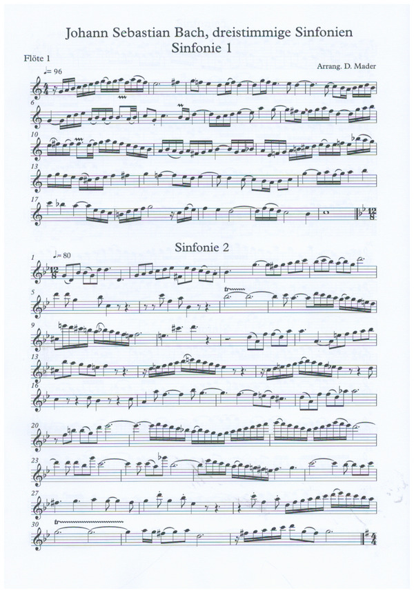 3 dreistimmige Sinfonien