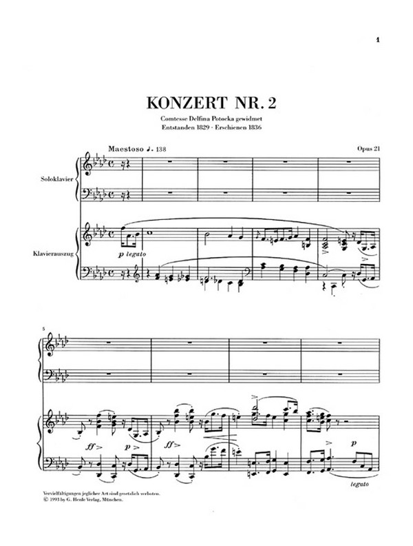 Konzert f-Moll Nr.2 op.21 für Klavier und Orchester