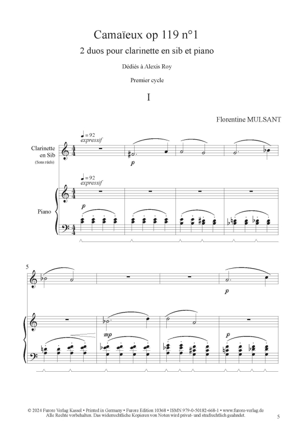 Camaieux op.119 no.1 Premier cycle (2024)