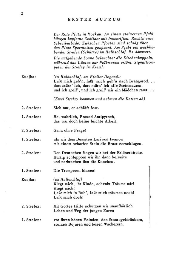 Chowanschtschina Libretto (dt)