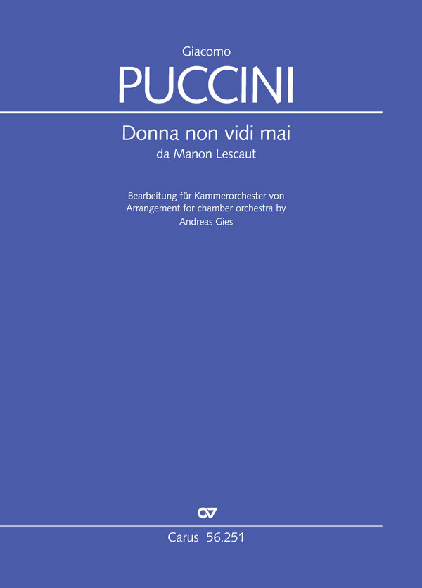Donna non vidi mai da 'Manon Lescaut'