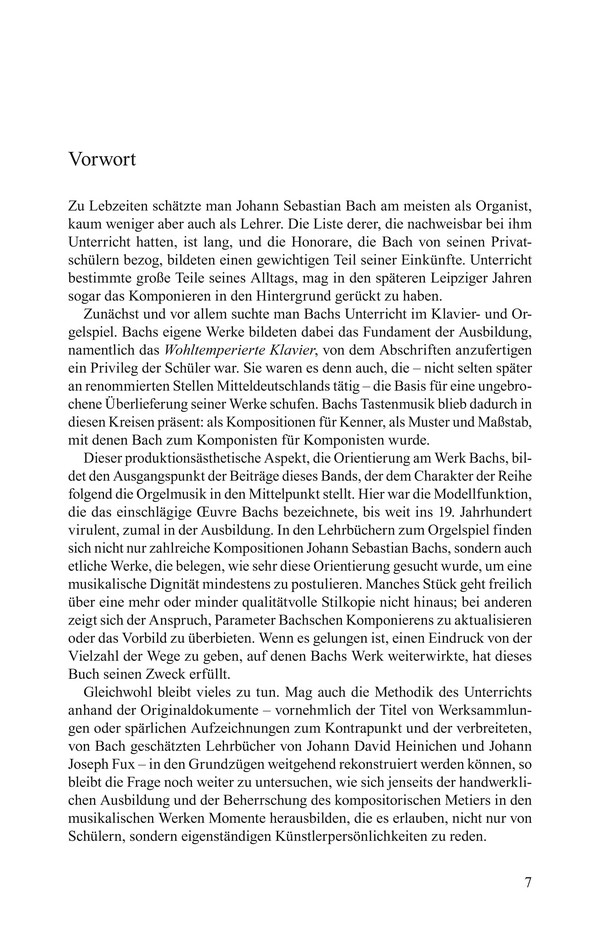 Zur Orgelmusik der Bach-Schule