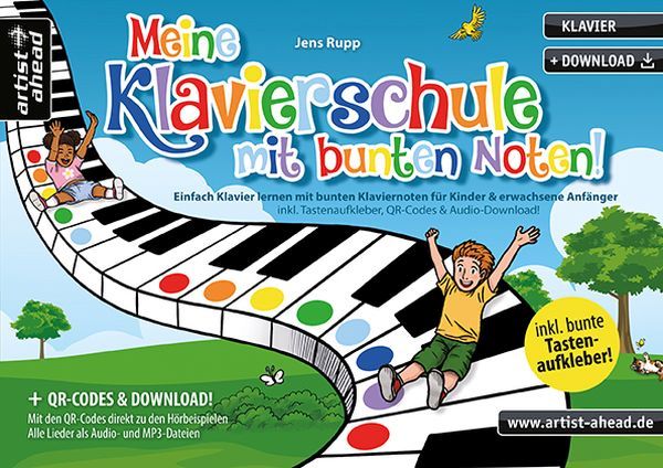Meine Klavierschule mit bunten Noten! (+QR-Codes & Download)