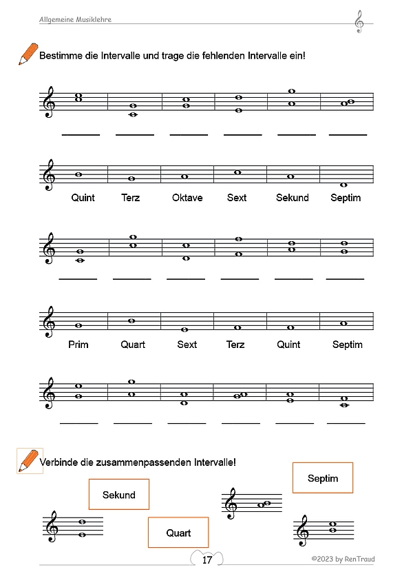 Notenmaus Allgemeine Musiklehre Arbeitsheft Violinschlüssel  