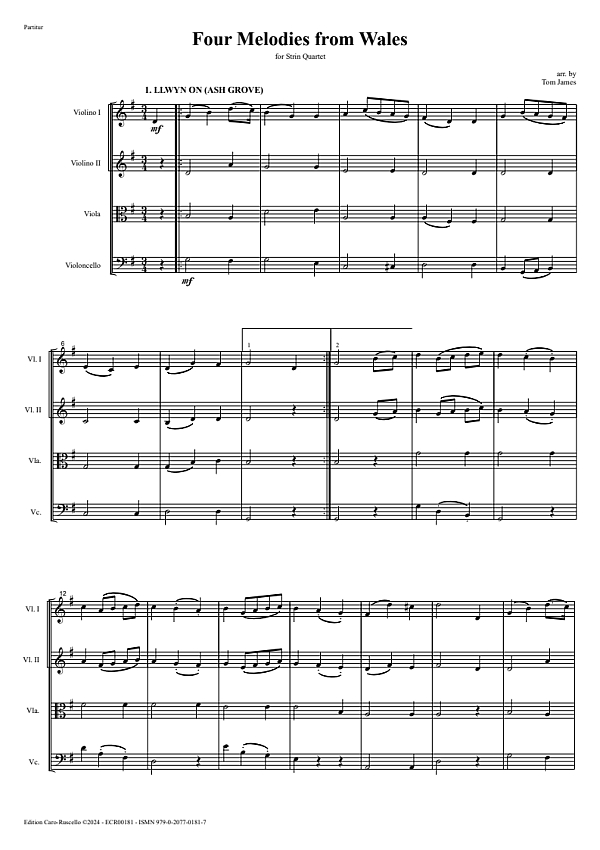 4 Melodies from Wales