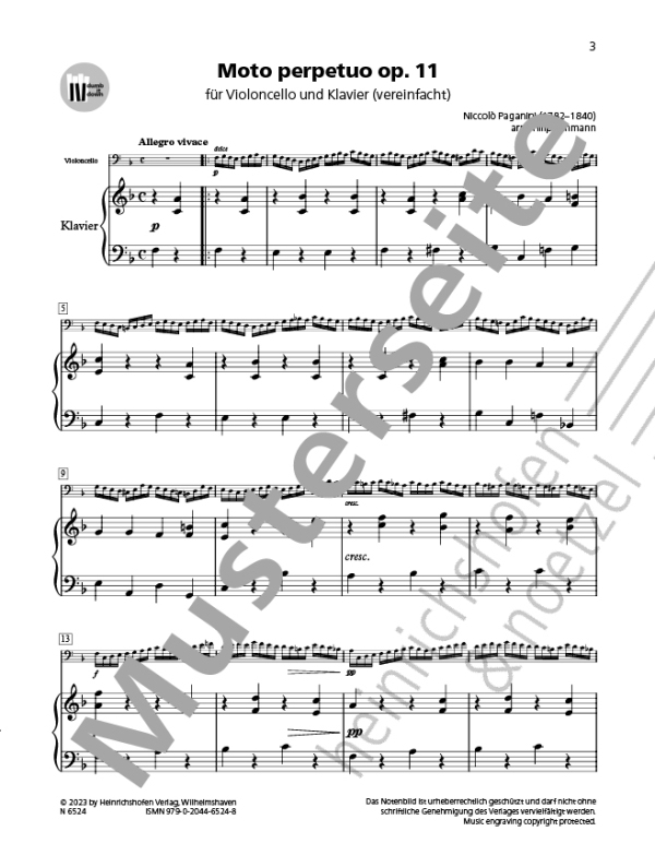 Moto perpetuo op. 11  (+QR-Codes)