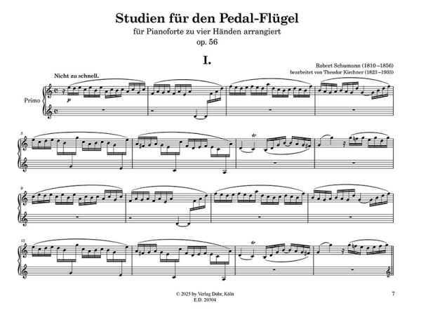 Studien für den Pedalflügel op.56