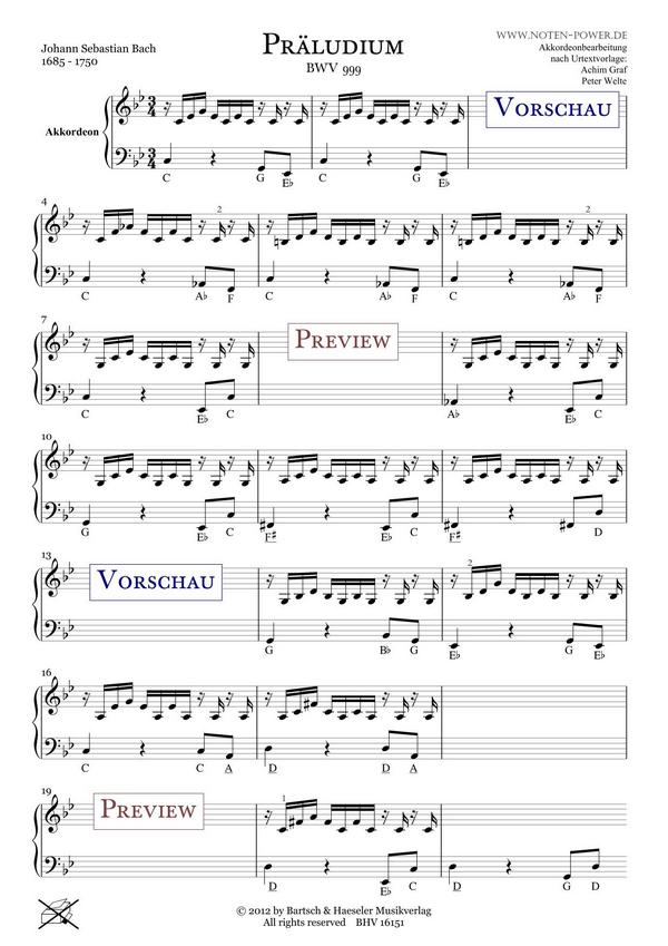 Präludium BWV 999