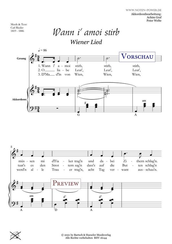 Wann i' amoi stirb (Wiener Lied)